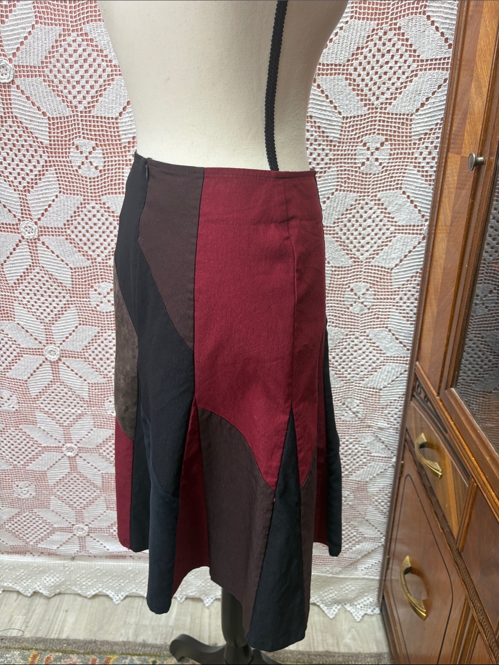 BLU Label Patchwork Midi Skirt — Size - Picture 6 of 10